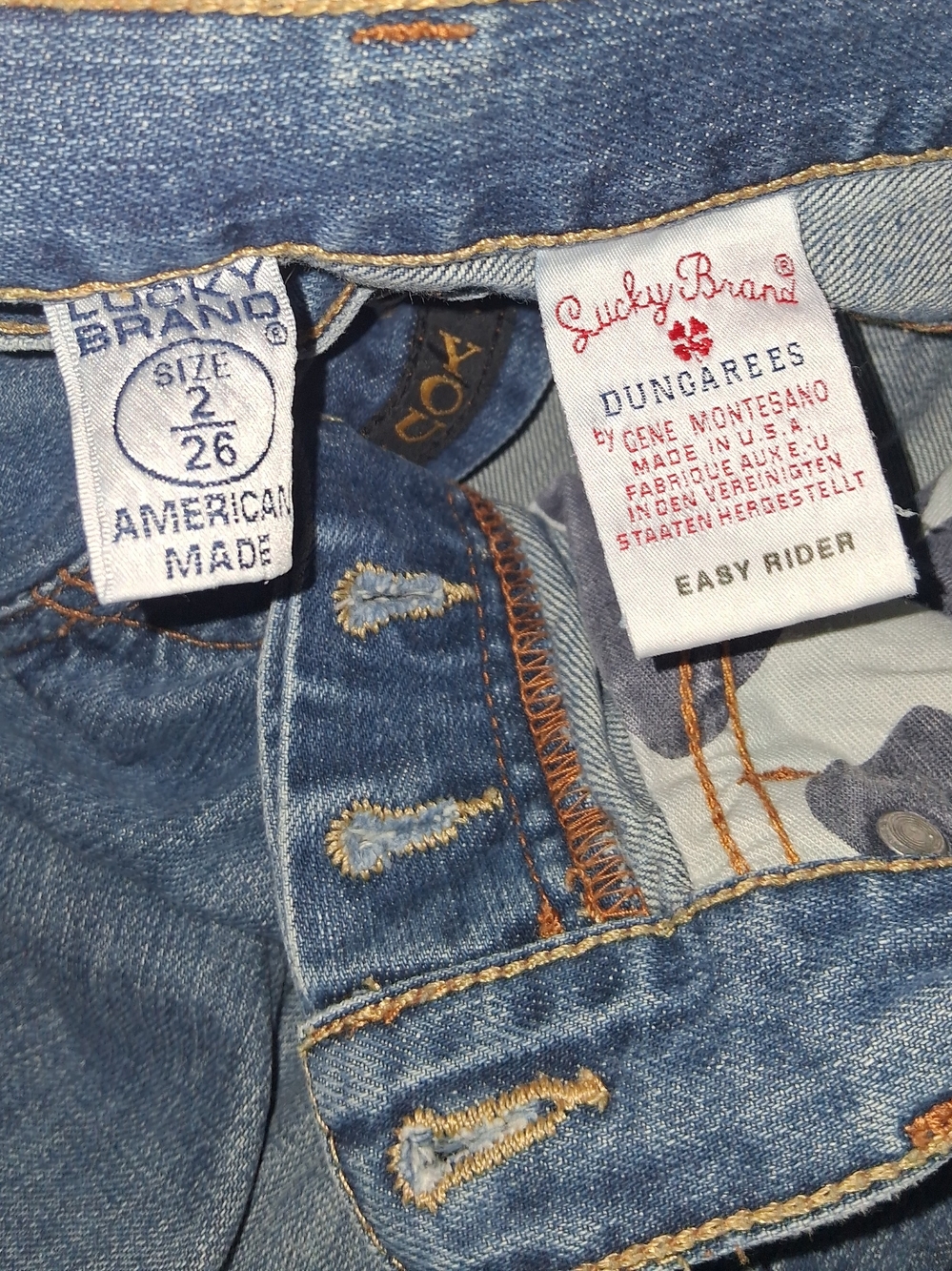 Lucky Brand Easy Rider Dungarees Denim Jeans - Blue